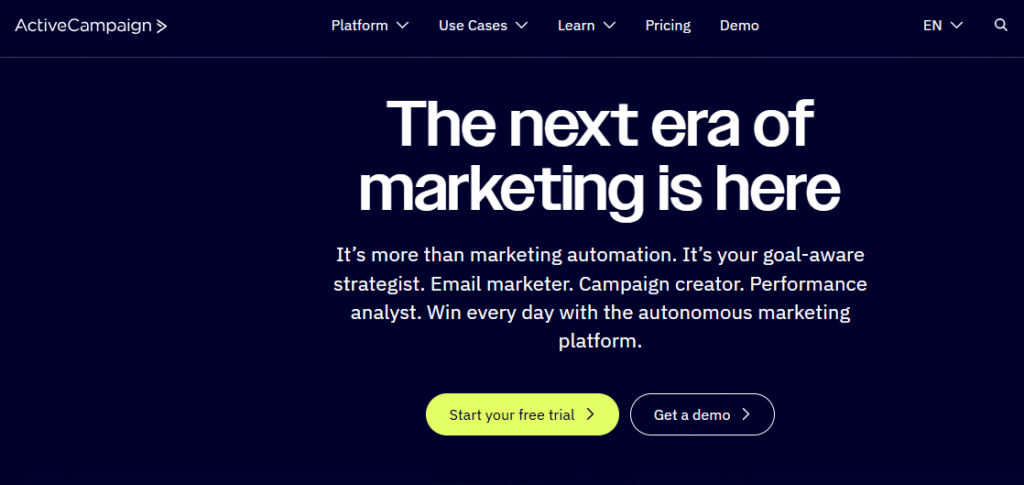 ActiveCampaign - Best AI tools for marketing ( the next era of marketing ) 